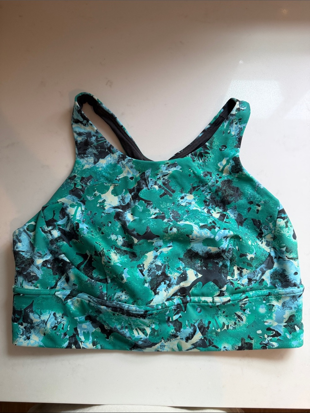 Lululemon Floral Abstract Print Sports Bra - Size 12